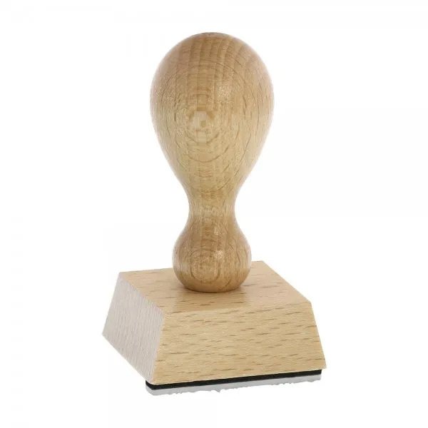 Timbro in legno quadrato: 20 x 20 mm - 4 righe