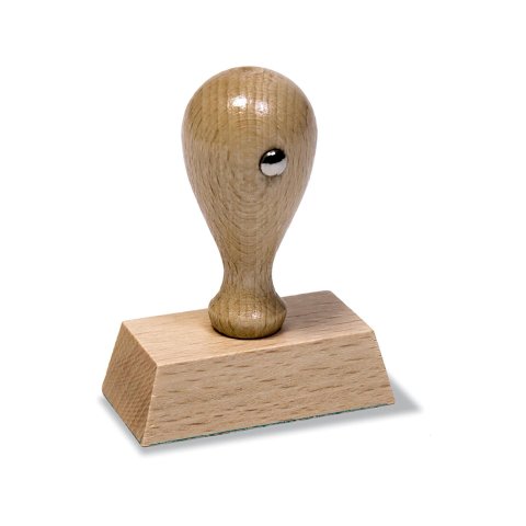 Timbro in legno rettangolare: 60 x 15 mm - 3 righe